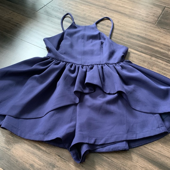 ANGEL BIBA navy romper with skirt overlay - Picture 6 of 15